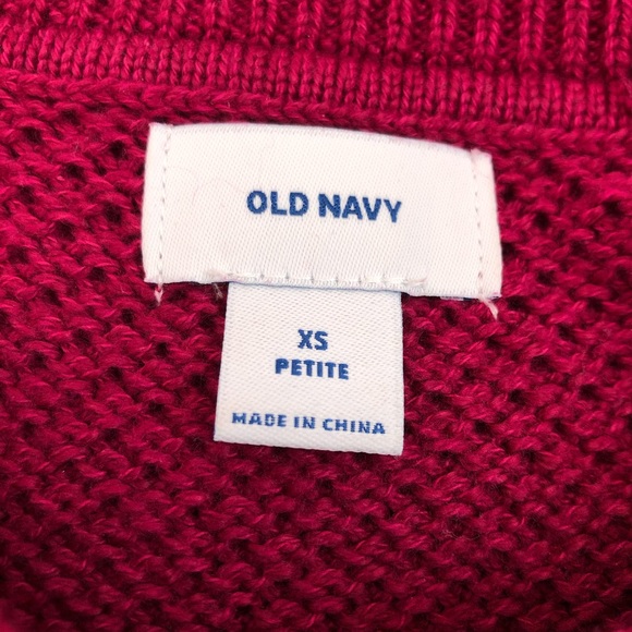Old Navy Burgundy Textured-Stitch Sweater - Picture 3 of 4